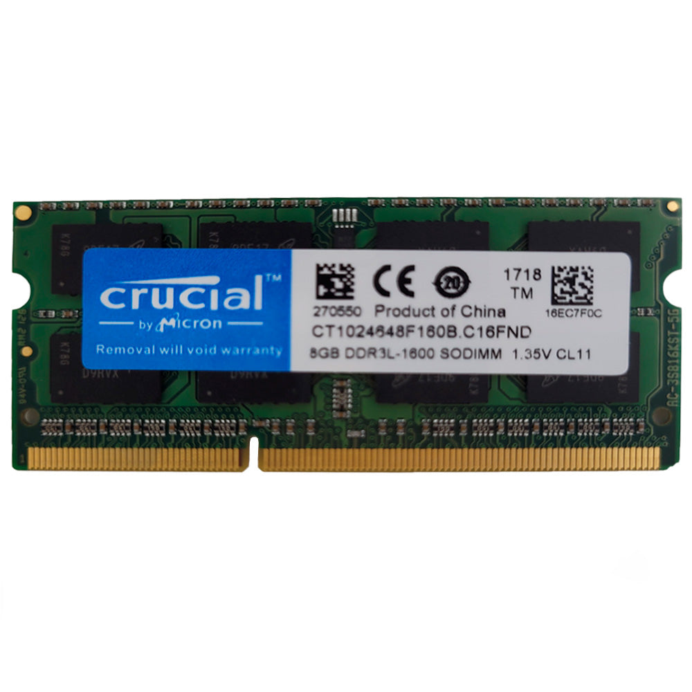 Memória Ram Notebook 8GB DDR3L 1600Mhz Crucial